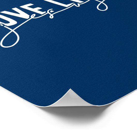 Navy Blue Love zoals Jesus Christelijk Poster (Hoek)