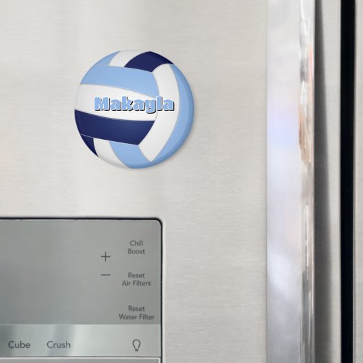 Navy Blue Lt Blue volleybal Kids verjaardagsfeestj Magneet (Insitu (Koelkast))