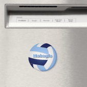 Navy Blue Lt Blue volleybal Kids verjaardagsfeestj Magneet (Insitu (Vaatwasser))