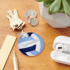 Navy Blue Lt Blue volleybal Kids verjaardagsfeestj Sleutelhanger