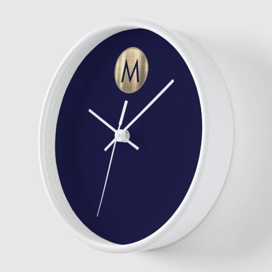 Navy Blue Luxury Gold Monogram (Hoek)