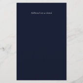 Navy Blue Magnolia Budget Wedding nodigt A9 uit (Achterkant)