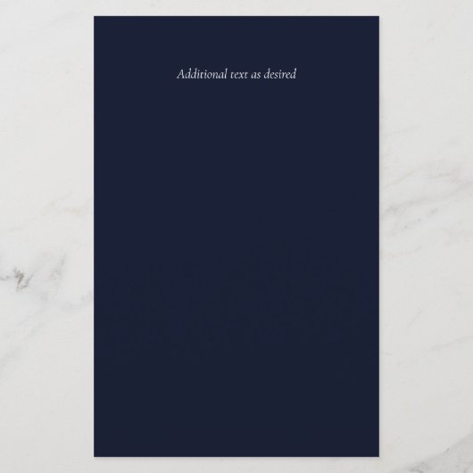 Navy Blue Magnolia Budget Wedding nodigt A9 uit (Achterkant)