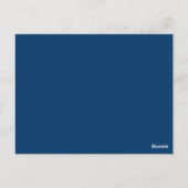 Navy Blue Magnolia Floral Wedding Thank You Briefkaart (Achterkant)
