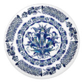 Navy Blue Mandala Design Keramische Knop (Voorkant)