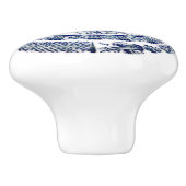 Navy Blue Mandala Design Keramische Knop (Zijkant)