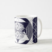 Navy Blue Mandala Koffiemok (Voorkant rechts)