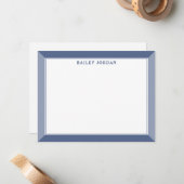 Navy Blue Mannen Notitiekaartje (Voorkant / Achterkant in situ)