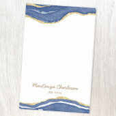 Navy Blue Marble Agate Gold Glitter , gepersonalis Post-it® Notes