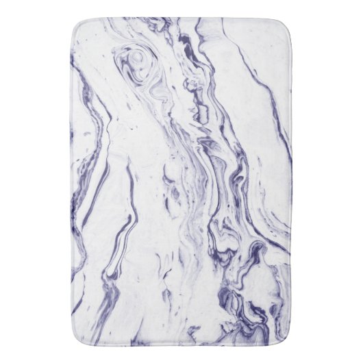 Navy Blue Marble Badmat (Voorkant Verticaal)