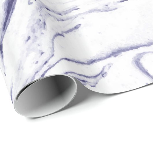 Navy Blue Marble Cadeaupapier (Rol Hoek)