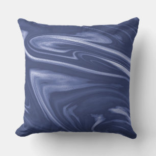 Navy Blue Marble Decorative Pillow Kussen