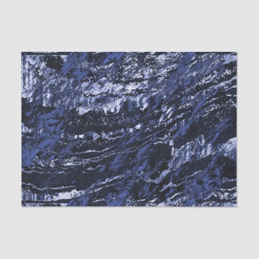 Navy Blue Marble Design Tissuepapier (Voorkant)