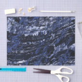 Navy Blue Marble Design Tissuepapier (Craft)