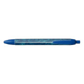 Navy Blue Marble Texture Blauwe Inkt Pen (Achterkant)