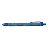 Navy Blue Marble Texture Blauwe Inkt Pen (Bovenkant)