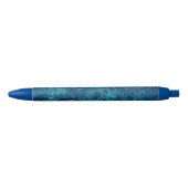 Navy Blue Marble Texture Blauwe Inkt Pen (Voorkant)