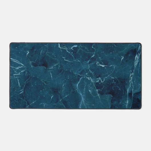 Navy Blue Marble Texture Bureaumat (Voorkant)