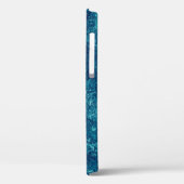 Navy Blue Marble Texture Case-Mate iPhone Case (Achterkant / Links)