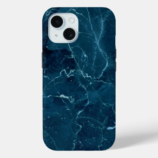 Navy Blue Marble Texture Case-Mate iPhone Case (Achterkant)