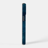 Navy Blue Marble Texture iPhone 15 Case (Rechterkant)