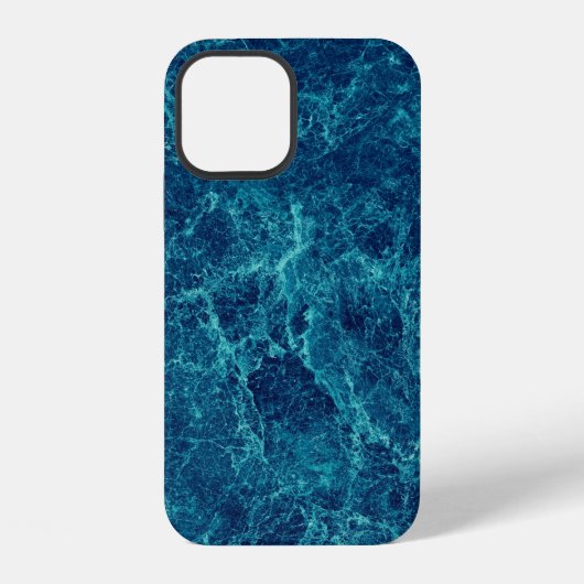Navy Blue Marble Texture iPhone Hoesje (Achterkant)