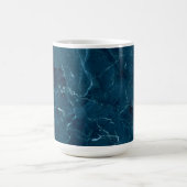 Navy Blue Marble Texture Koffiemok (Center)