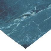 Navy Blue Marble Texture Korte Tafelloper (Hoek)