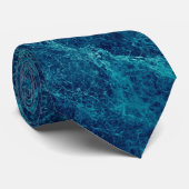 Navy Blue Marble Texture Stropdas (Opgerold)
