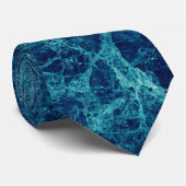 Navy Blue Marble Texture Stropdas (Opgerold)