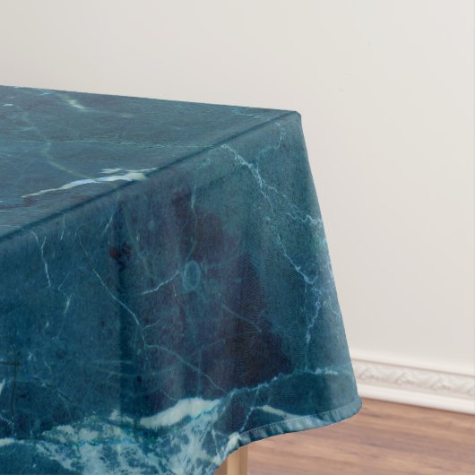 Navy Blue Marble Texture Tafelkleed (Voorbeeld)
