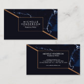 Navy Blue Marble Visitekaartje (Voorkant / Achterkant)