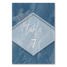 Navy blue marmer geometrische romantische kalligra