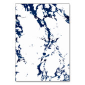 Navy Blue Marmer, White en Silver-Place Kaarten (Achterkant)
