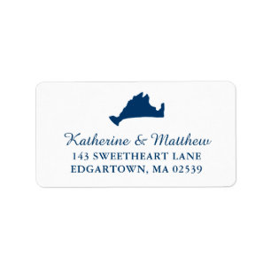Navy Blue Marthas Vineyard Wedding Etiket