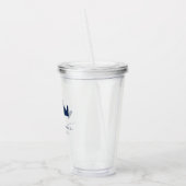 Navy Blue Martha's Vineyard Wedding Favoriet Acryl Drinkbeker (Links)