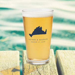 Navy Blue Martha's Vineyard Wedding Favoriet Glas