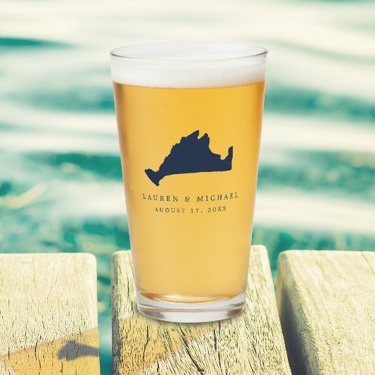 Navy Blue Martha's Vineyard Wedding Favoriet Glas