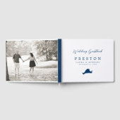 Navy Blue Martha's Vineyard Wedding Gastenboek (Volledig)