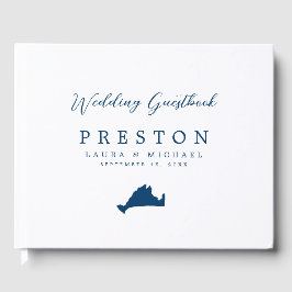 Navy Blue Martha's Vineyard Wedding Gastenboek