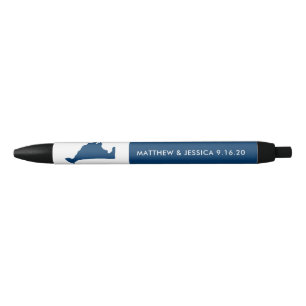 Navy Blue Marthas Vineyard Wedding Zwarte Inkt Pen