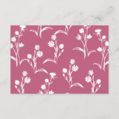 Navy Blue, Mauve Pink RSVP-kaart Advieskaart (Achterkant)