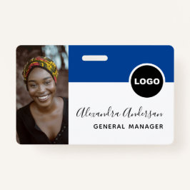 Navy Blue Medewerker Foto ID Bedrijfsbeveiliging Badge