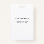 Navy Blue Medewerker - Naam Foto Corporate Work Badge (Achterkant)