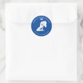 Navy Blue Meditation Chakra Yoga Instructor Ronde Sticker (Tas)