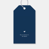 Navy Blue, Memorial Candle, Funeral Service Label Cadeaulabel (Achterkant)