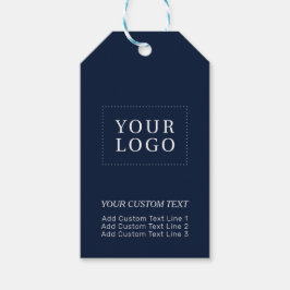 Navy Blue Merk Promotioneel Zakelijk Logo op Maat Cadeaulabel