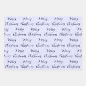 Navy Blue Merry Christmas Mix Inpakpapier Vel (Voorkant 2)