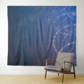 Navy Blue met Fairy Lights Fototapijt Wandkleed (In Situ (horizontaal))