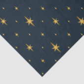 Navy Blue met metalen gouden sterren Tissuepapier (Detail)